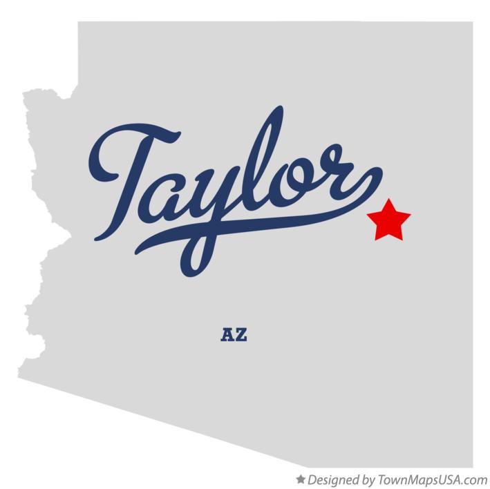 Map of Taylor Arizona AZ