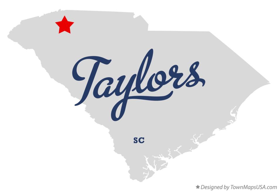 Map of Taylors South Carolina SC