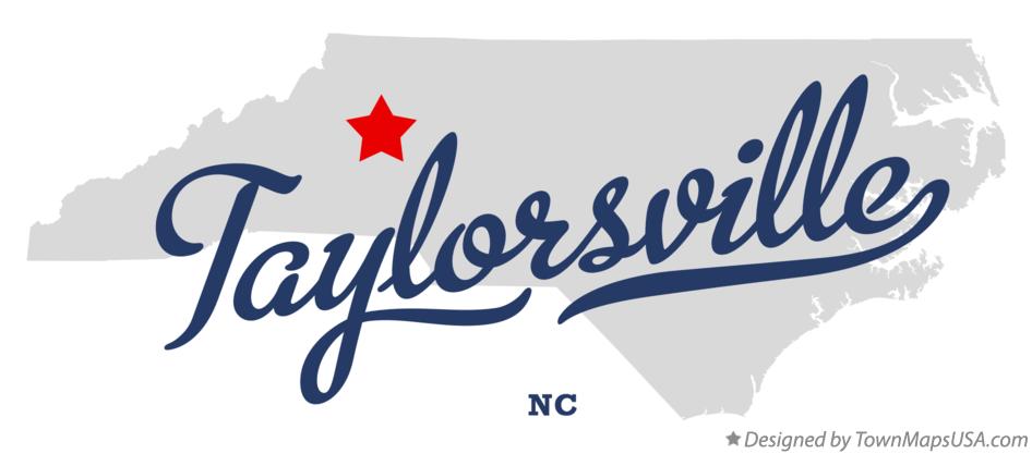 Map of Taylorsville North Carolina NC