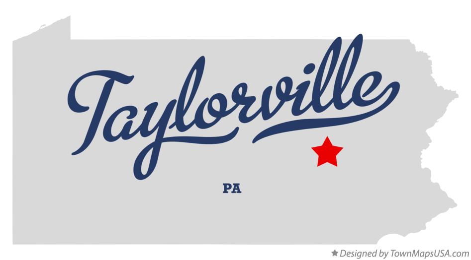 Map of Taylorville Pennsylvania PA