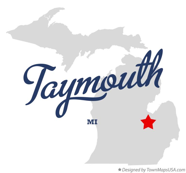 Map of Taymouth Michigan MI