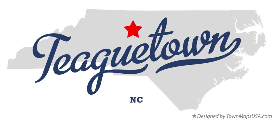 Map of Teaguetown North Carolina NC