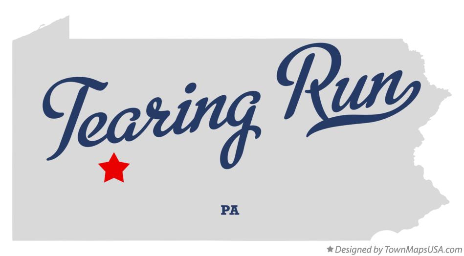 Map of Tearing Run Pennsylvania PA