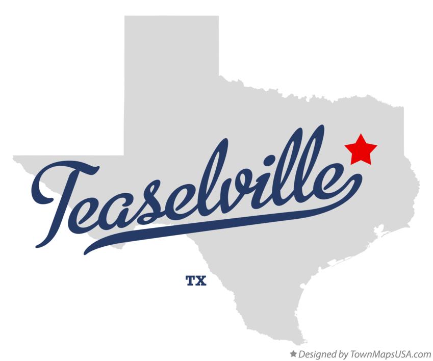 Map of Teaselville Texas TX