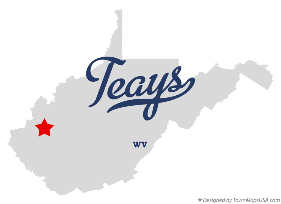 Map of Teays West Virginia WV