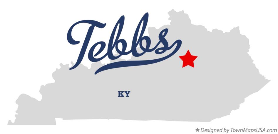 Map of Tebbs Kentucky KY