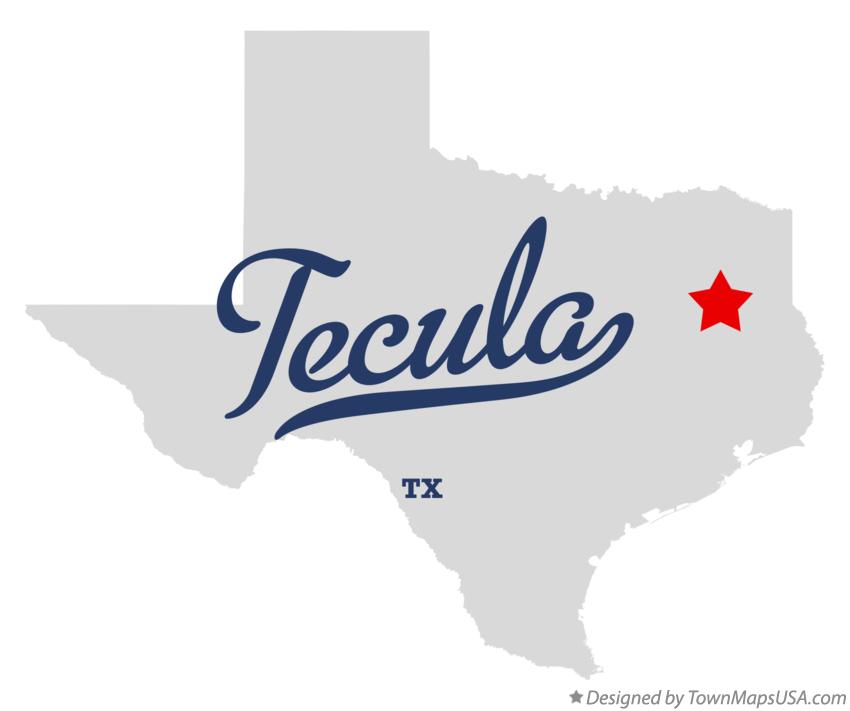 Map of Tecula Texas TX