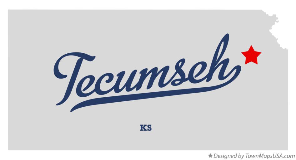 Map of Tecumseh Kansas KS