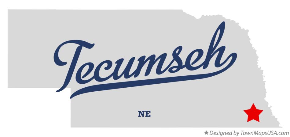 Map of Tecumseh Nebraska NE