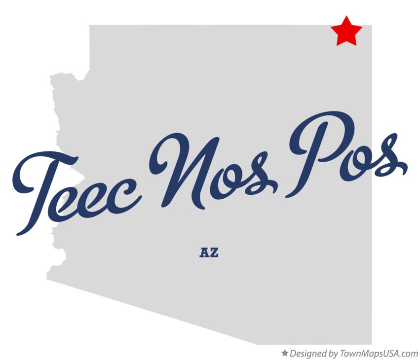 Map of Teec Nos Pos Arizona AZ