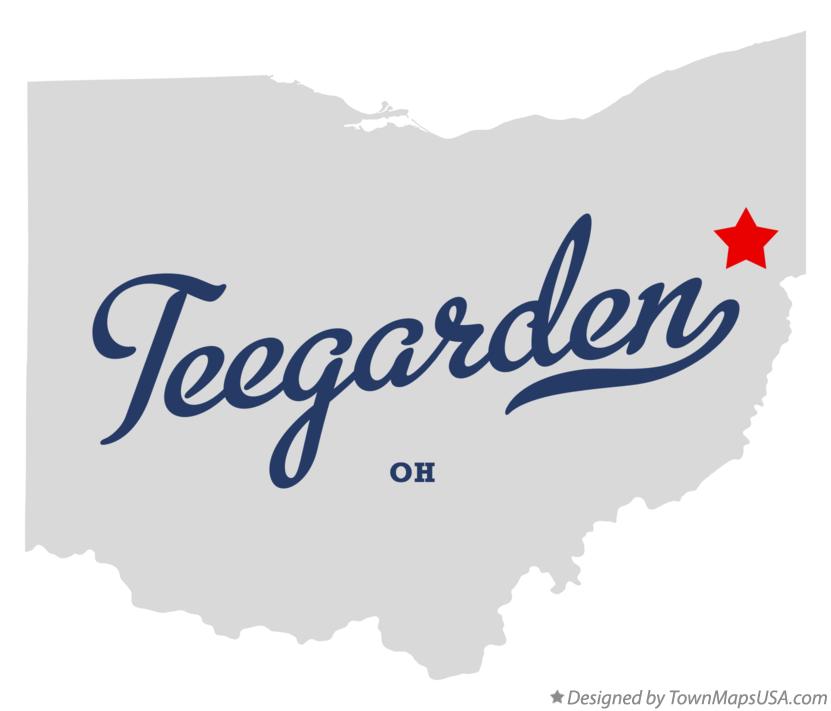 Map of Teegarden Ohio OH
