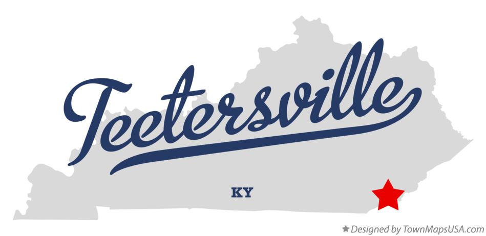 Map of Teetersville Kentucky KY