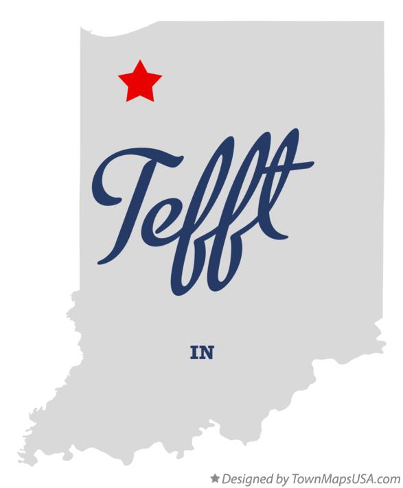 Map of Tefft Indiana IN
