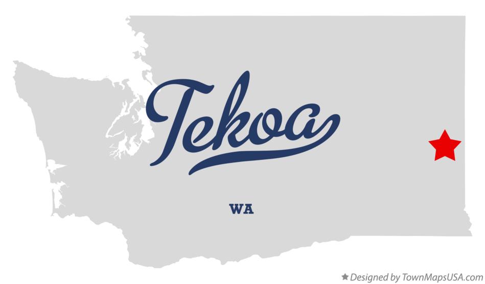 Map of Tekoa Washington WA
