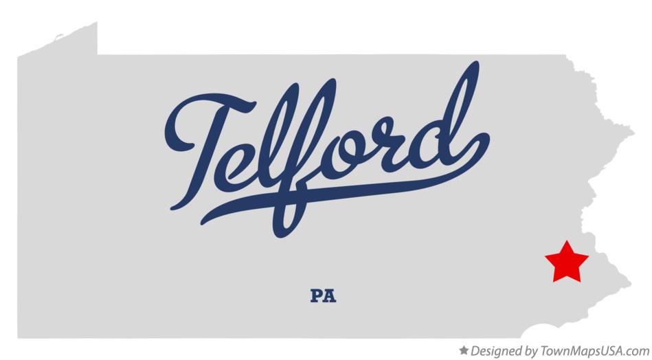 Map of Telford Pennsylvania PA
