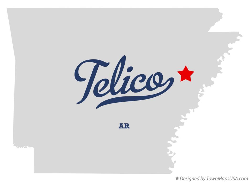 Map of Telico Arkansas AR