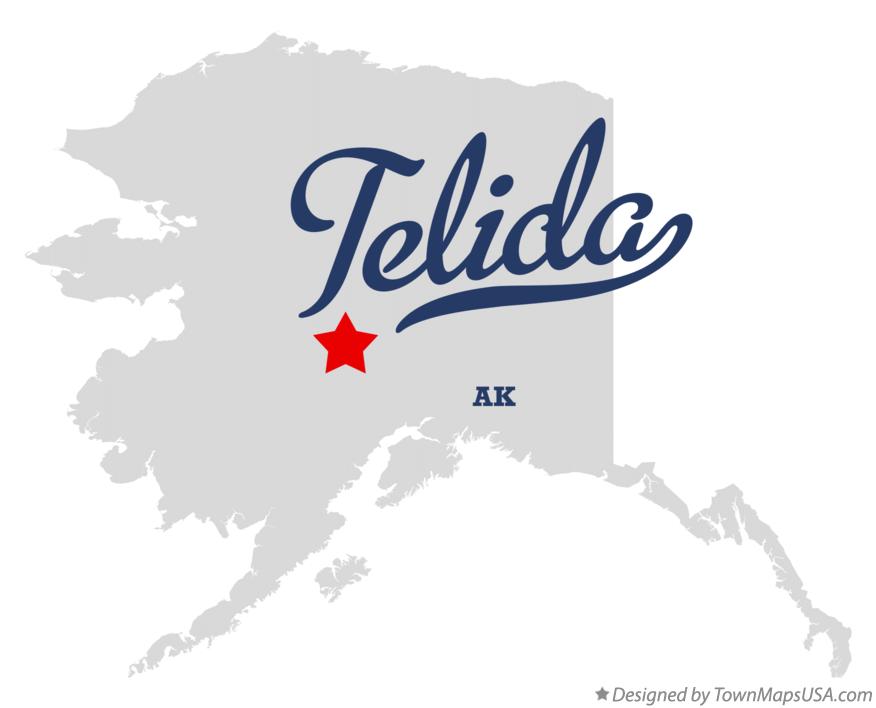 Map of Telida Alaska AK
