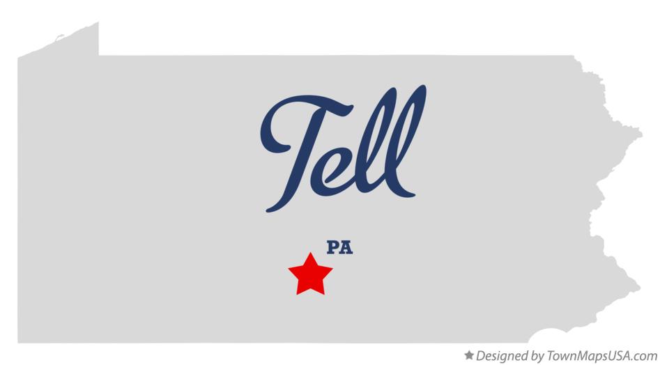 Map of Tell Pennsylvania PA