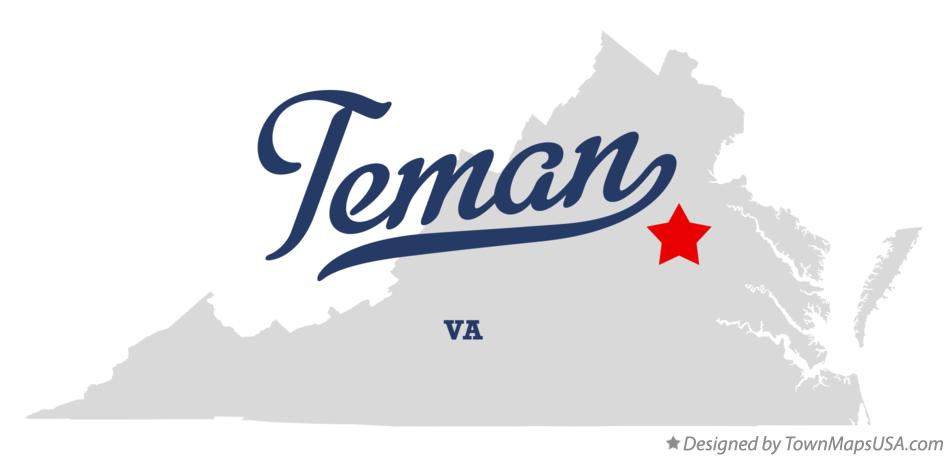 Map of Teman Virginia VA
