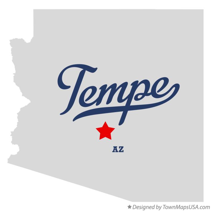 Map of Tempe Arizona AZ