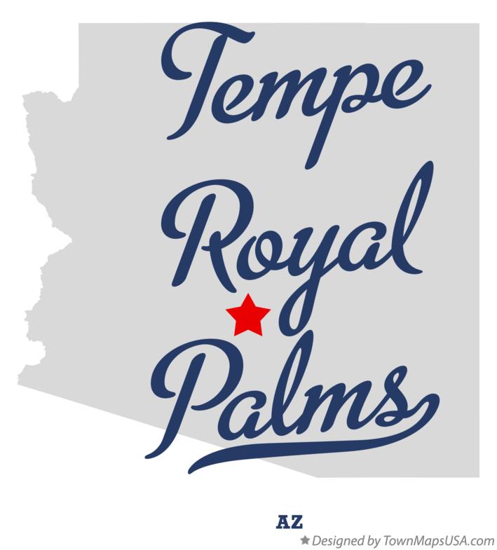 Map of Tempe Royal Palms Arizona AZ