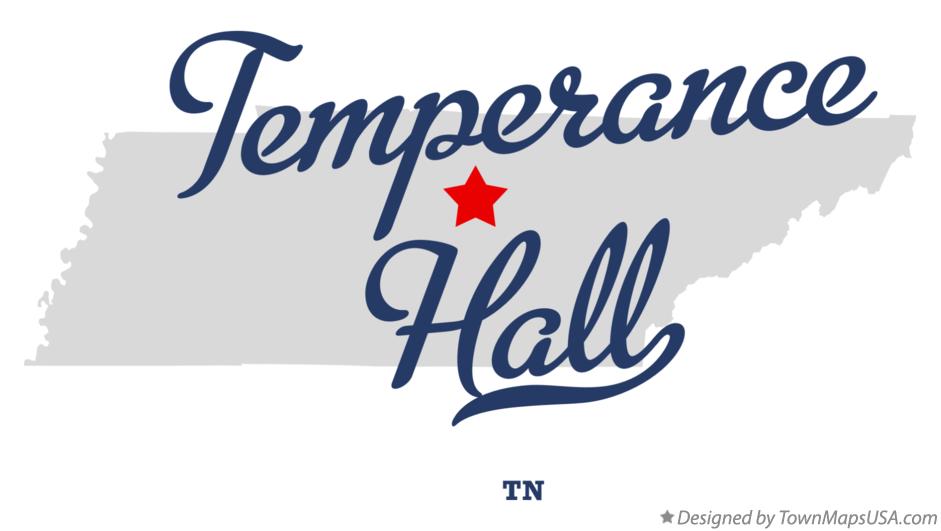 Map of Temperance Hall Tennessee TN