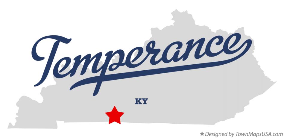 Map of Temperance Kentucky KY