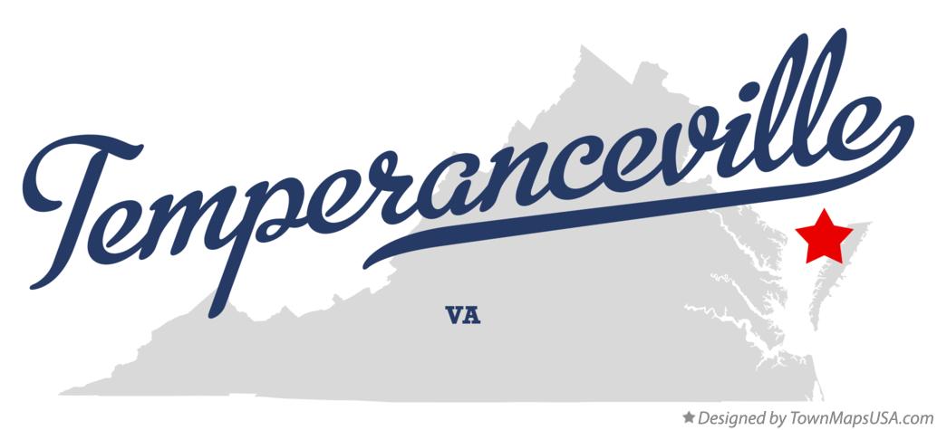 Map of Temperanceville Virginia VA