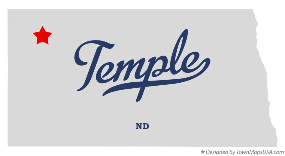 Map of Temple North Dakota ND