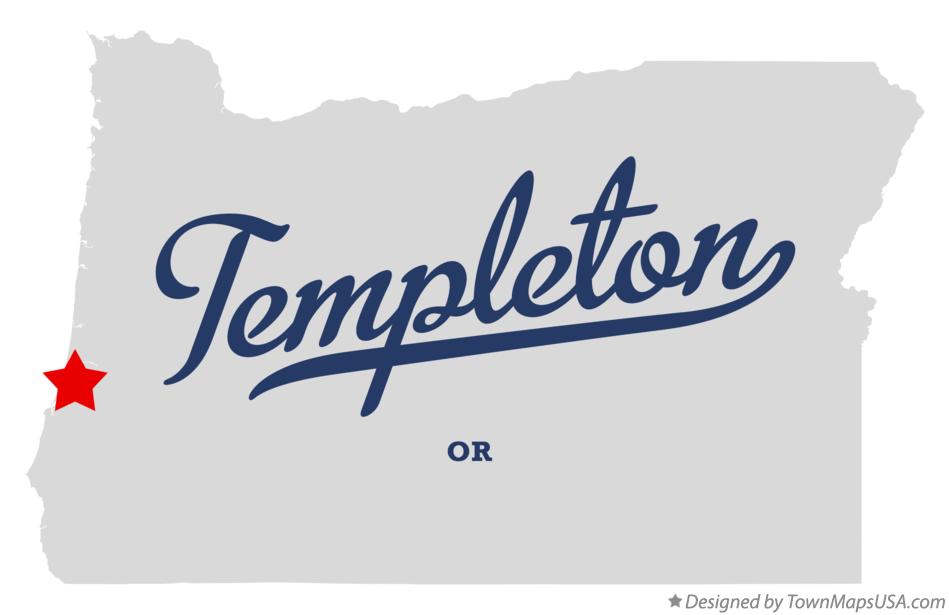 Map of Templeton Oregon OR