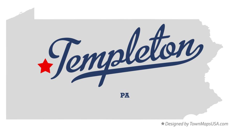 Map of Templeton Pennsylvania PA