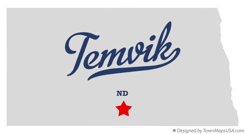 Map of Temvik North Dakota ND