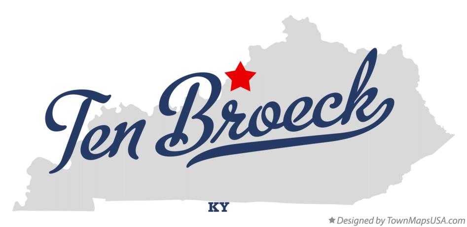 Map of Ten Broeck Kentucky KY
