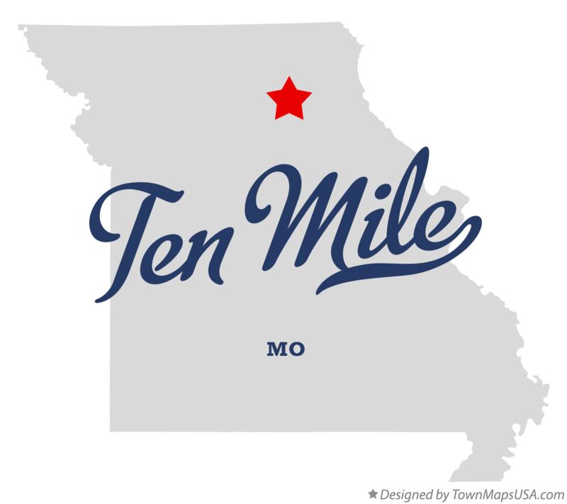 Map of Ten Mile Missouri MO