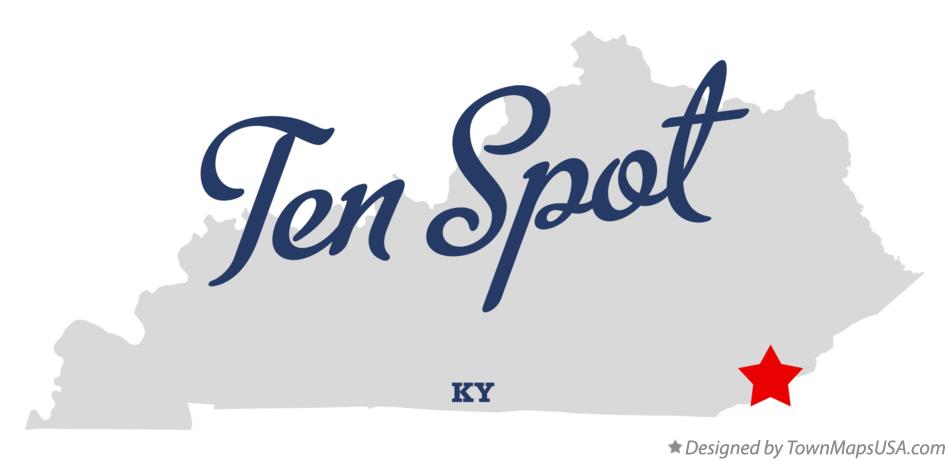 Map of Ten Spot Kentucky KY