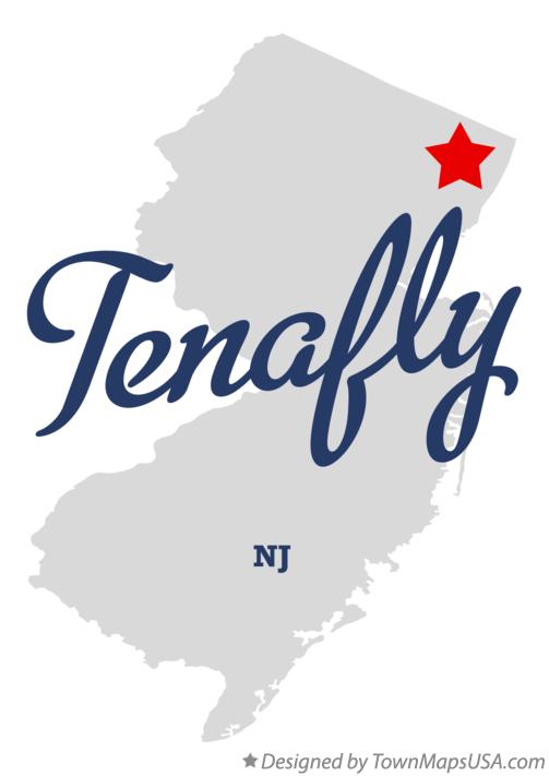 Map of Tenafly New Jersey NJ