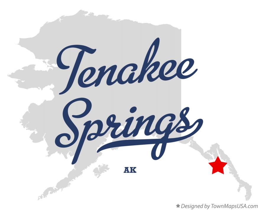 Map of Tenakee Springs Alaska AK