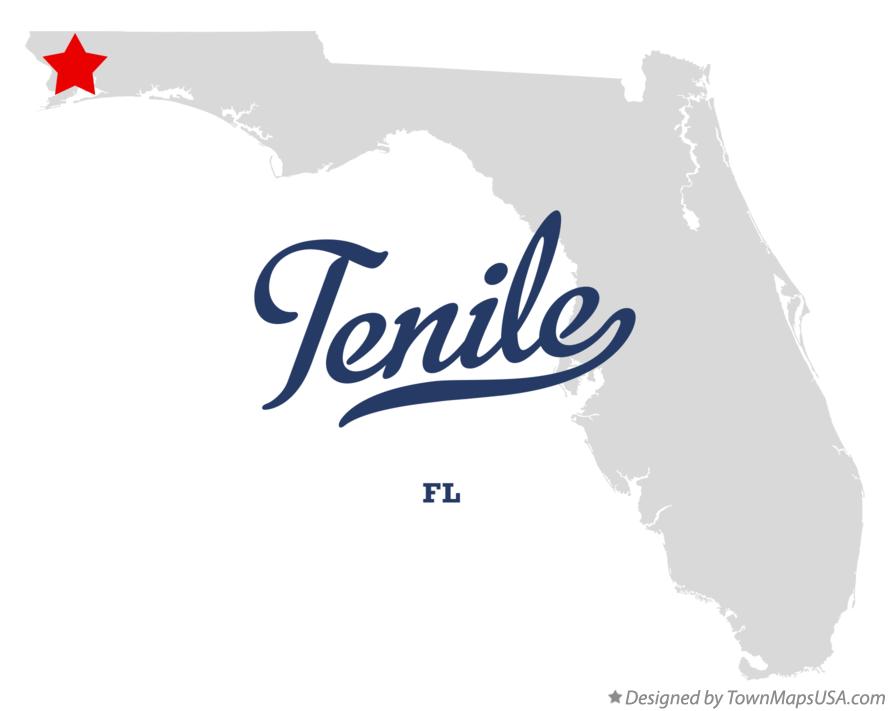 Map of Tenile Florida FL