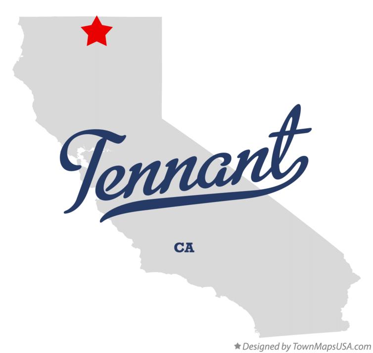 Map of Tennant California CA