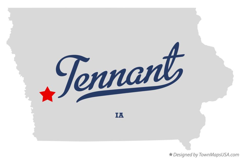 Map of Tennant Iowa IA