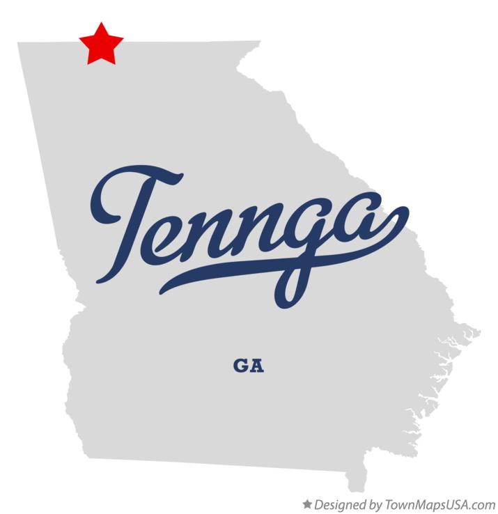 Map of Tennga Georgia GA