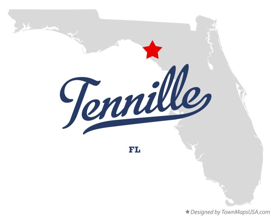 Map of Tennille Florida FL