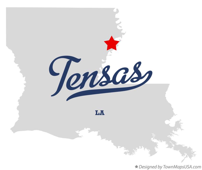 Map of Tensas Louisiana LA