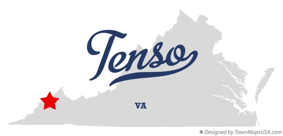 Map of Tenso Virginia VA