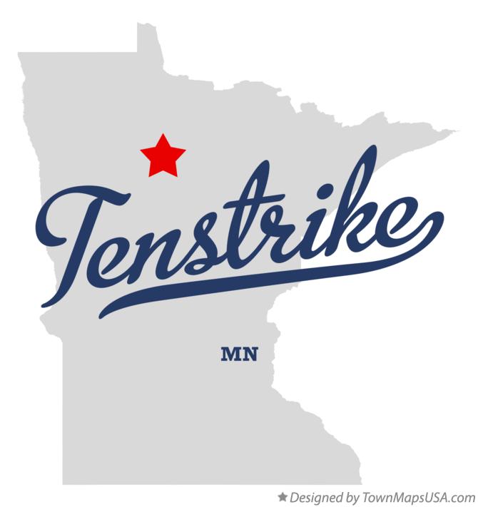 Map of Tenstrike Minnesota MN