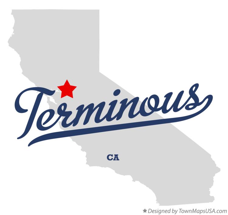 Map of Terminous California CA