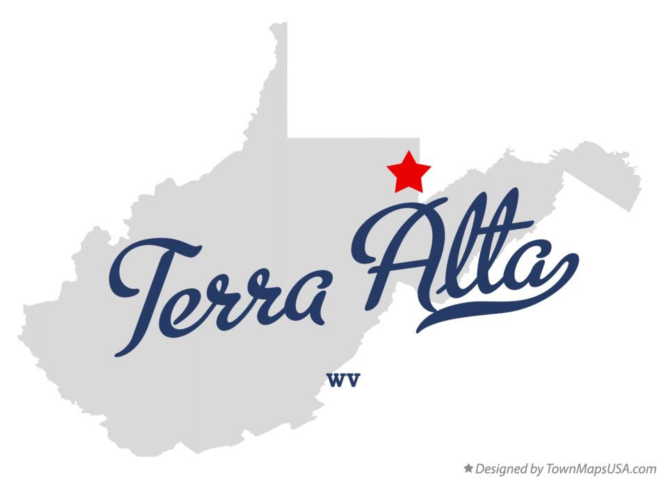 Map of Terra Alta West Virginia WV