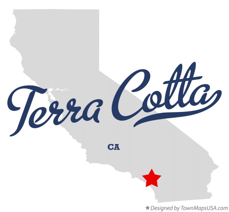 Map of Terra Cotta California CA