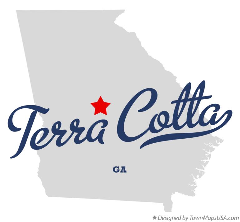 Map of Terra Cotta Georgia GA