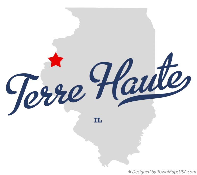 Map of Terre Haute Illinois IL